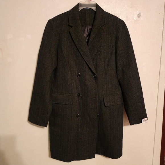 Stafford Mens Wool Blend Double Breasted Button Coat Size M NWT - Picture 1 of 12